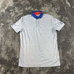 Redvanly Men's S Polo All Over Print Short Sleeve Golf Performance Geometric